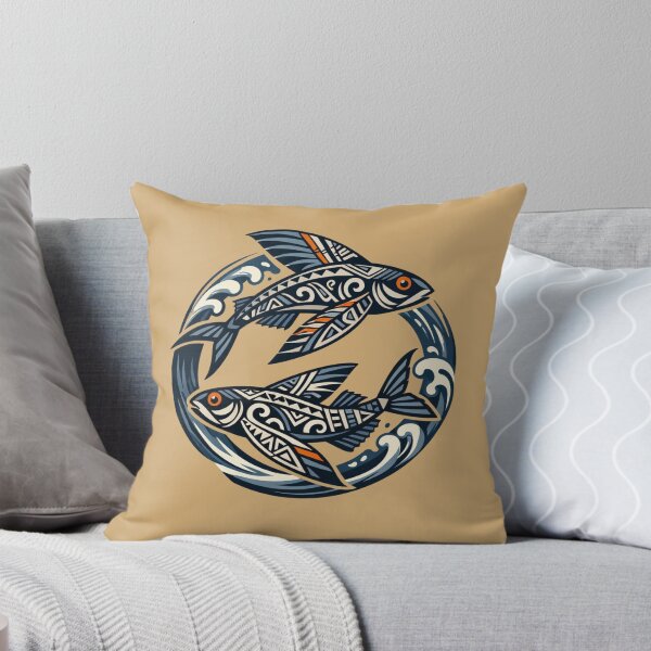 Item preview, Maori Flying Fish Circle – Twin Ocean Emblem designed and sold by SilentPowerArt.