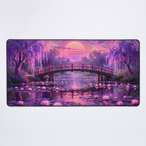 Item preview, Neon Water Lilies Dreamscape designed and sold by Surviving Monday Club.