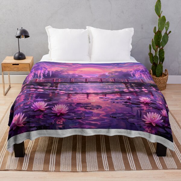 Item preview, Neon Water Lilies Dreamscape designed and sold by Surviving Monday Club.