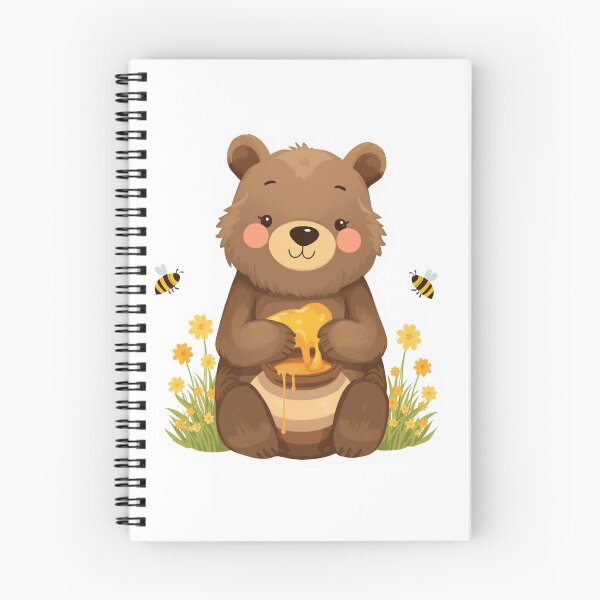 Item preview, Honey Bear Sticker | Woodland Bear with Honey Pot and Bees | Forest Animal Illustration | Cottagecore Nature Art designed and sold by Pandey14.