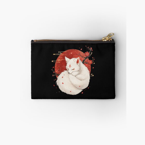 Item preview, Fox, Moon & Cherry Blossom, Cute Sleeping Fox Animal, Gift for Nature Lover, Japanese Aesthetic designed and sold by Quiajia.