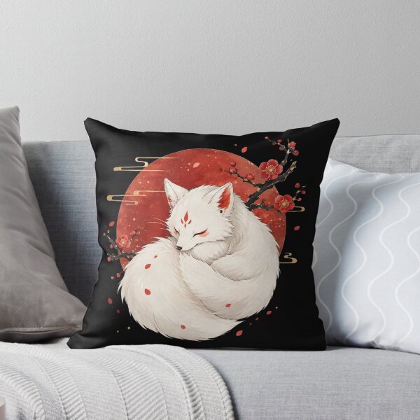 Item preview, Fox, Moon & Cherry Blossom, Cute Sleeping Fox Animal, Gift for Nature Lover, Japanese Aesthetic designed and sold by Quiajia.
