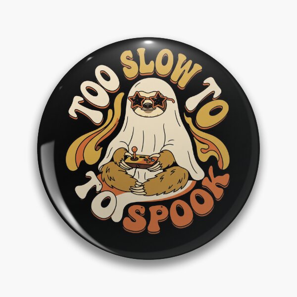 Item preview, Sloth Gamer Halloween Too Slow To Spook Retro Groovy designed and sold by MTRBSK11.