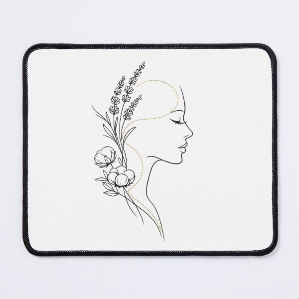 Item preview, Lavender and Cotton Botanical Female Profile designed and sold by teemix.