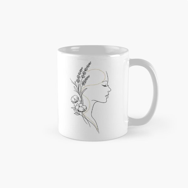 Item preview, Lavender and Cotton Botanical Female Profile designed and sold by teemix.