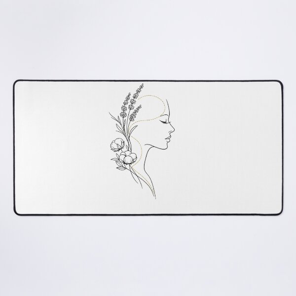Item preview, Lavender and Cotton Botanical Female Profile designed and sold by teemix.