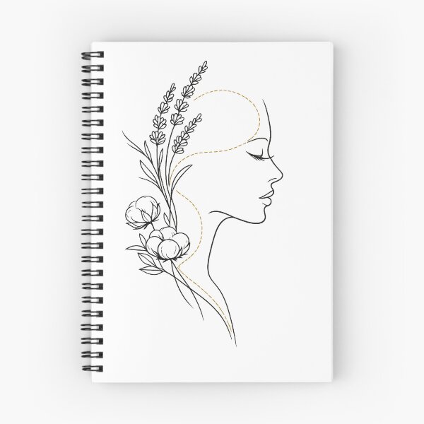 Item preview, Lavender and Cotton Botanical Female Profile designed and sold by teemix.
