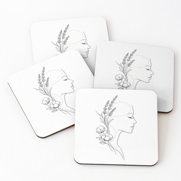 Item preview, Lavender and Cotton Botanical Female Profile designed and sold by teemix.
