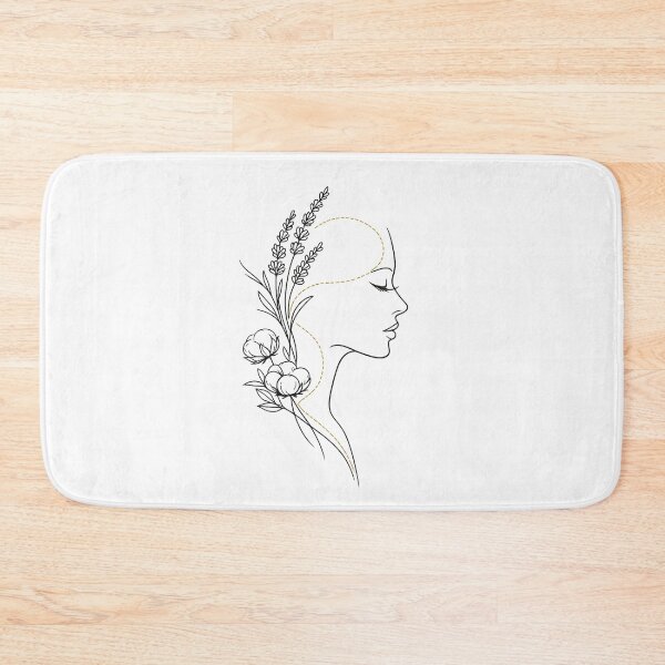 Item preview, Lavender and Cotton Botanical Female Profile designed and sold by teemix.