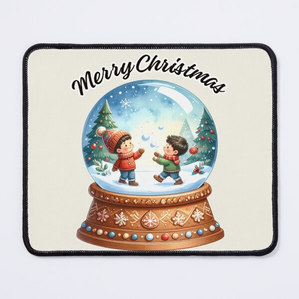 Item preview, Winter fun in a snow globe, snowball fight, Merry Christmas designed and sold by LiskoDesign.