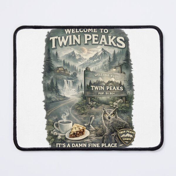 Item preview, Welcome To Twin Peaks Retro Vintage Forest Owl Pie Coffee designed and sold by kadisakukolaw.
