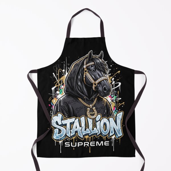 Item preview, Stallion Supreme Ice Streetwear Black Horse Urban Graffiti Tee v2 designed and sold by CornishPixiPony.