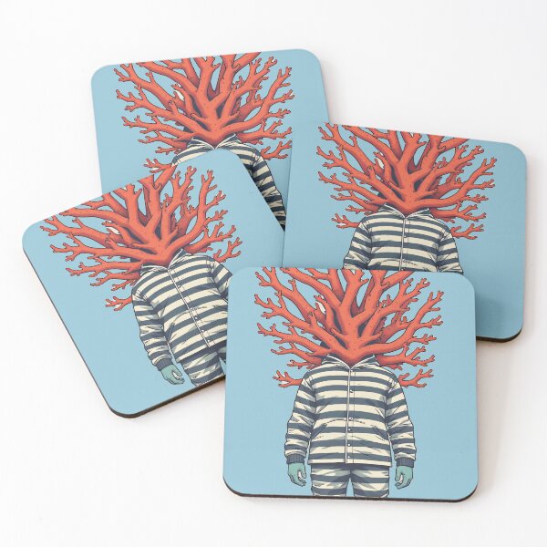 Item preview, Coral head in a striped suit in the water designed and sold by Mianku | Für das Leben.