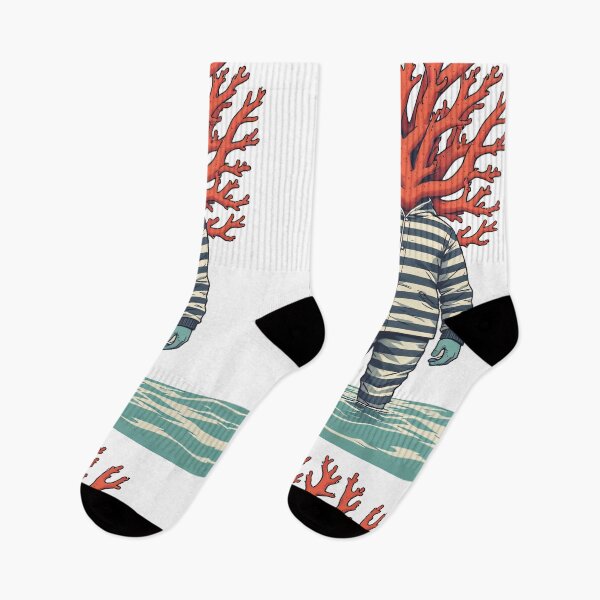 Item preview, Coral head in a striped suit in the water designed and sold by Mianku | Für das Leben.