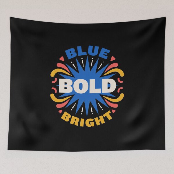 Item preview, Blue Bold Bright T-Shirt, Cobalt Blue Aesthetic Shirt, Retro Colorful Fashion Tee designed and sold by Daily Mood Tees.