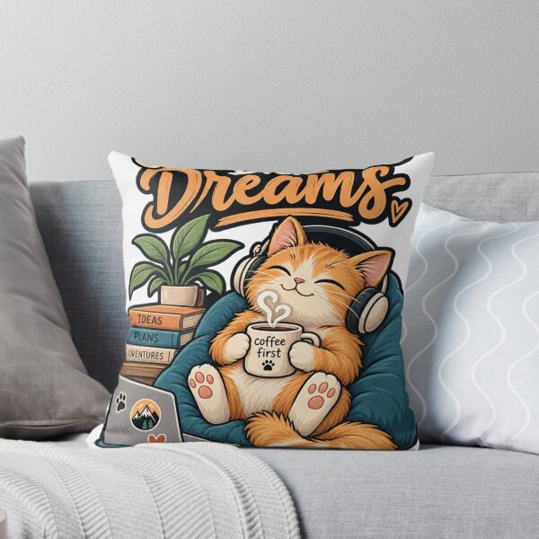 Item preview, Small Steps Big Dreams Cute Cat Coffee Lover Inspirational Design designed and sold by ArhaanFashions.