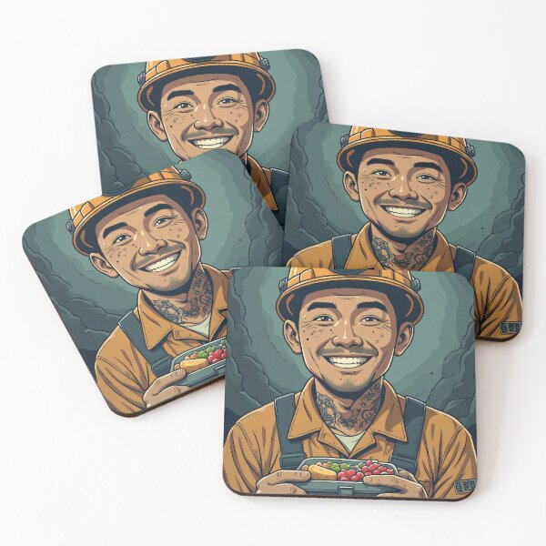 Item preview, A happy miner shares his joy with his lunch underground. designed and sold by Mianku | Für das Leben.