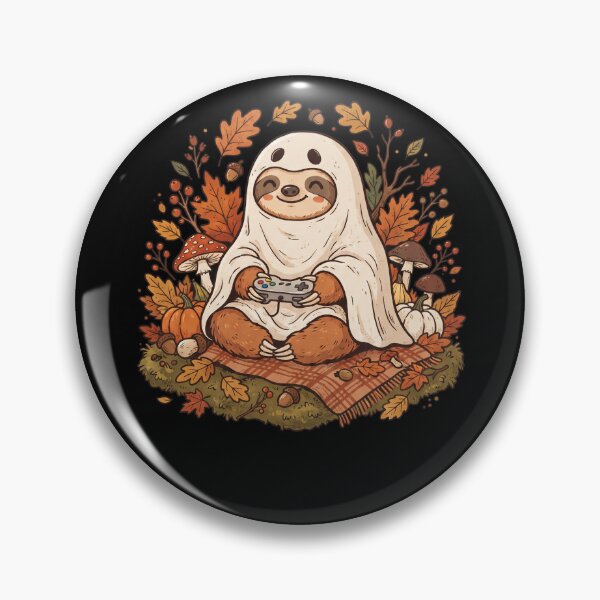 Artikelvorschau, Faultier-Gamer Halloween Gemütlich Cottagecore Herbst entworfen und verkauft von MTRBSK11.