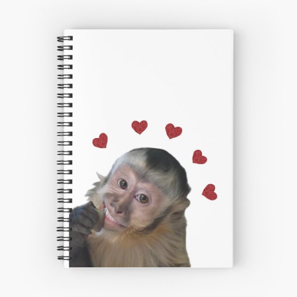 Item preview, Cute Smiling Monkey with Red Hearts - Wholesome Meme Sticker designed and sold by cezzarie.