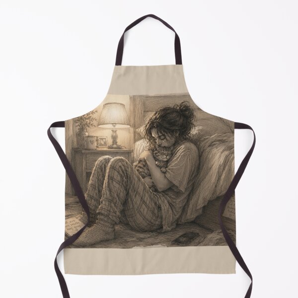 Item preview, You Did Enough Today Cozy Cat Comfort Illustration designed and sold by Safe Haven Pets.