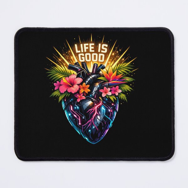 Item preview, Life is Good Cyberpunk Tropical Heart of Joy designed and sold by teemix.