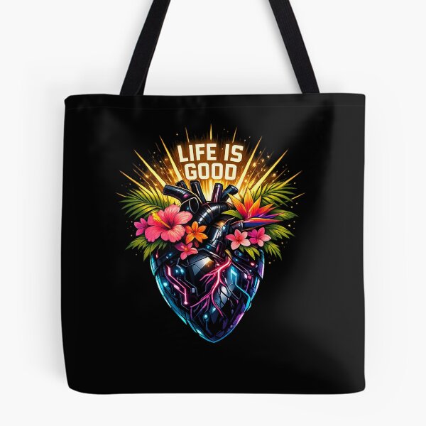 Item preview, Life is Good Cyberpunk Tropical Heart of Joy designed and sold by teemix.