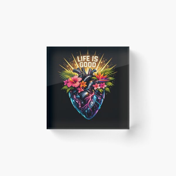 Item preview, Life is Good Cyberpunk Tropical Heart of Joy designed and sold by teemix.