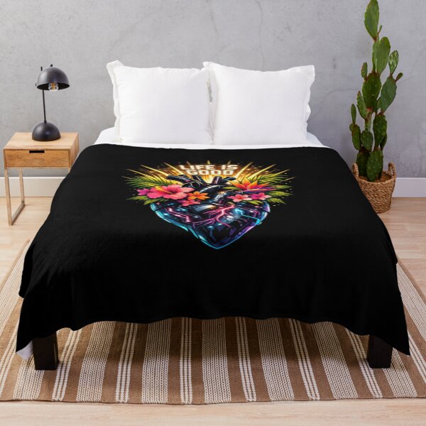 Item preview, Life is Good Cyberpunk Tropical Heart of Joy designed and sold by teemix.