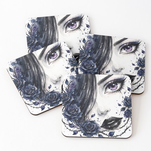 Item preview, Violet Eye - Dark Blue Rose Gothic Portrait designed and sold by MAISON SYLVIE.