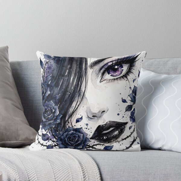 Item preview, Violet Eye - Dark Blue Rose Gothic Portrait designed and sold by MAISON SYLVIE.