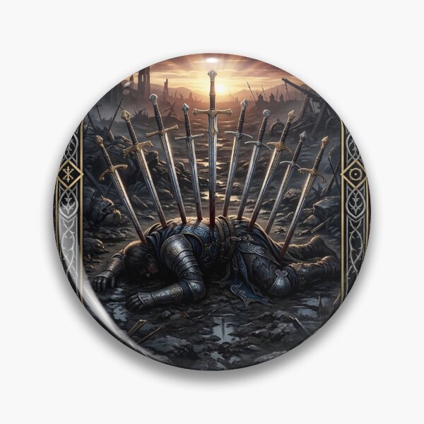 Item preview, Ten of Steels- tarot card designed and sold by Studio77-Gothic.