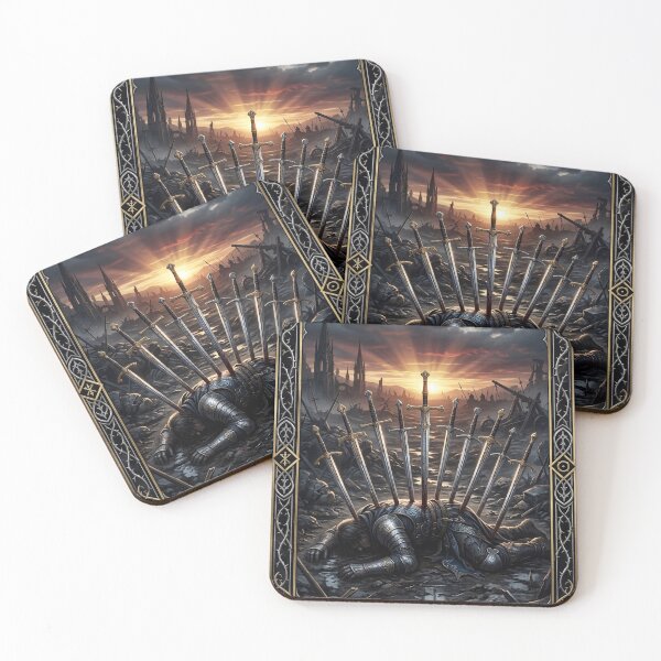 Item preview, Ten of Steels- tarot card designed and sold by Studio77-Gothic.