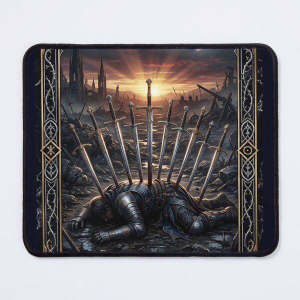 Item preview, Ten of Steels- tarot card designed and sold by Studio77-Gothic.