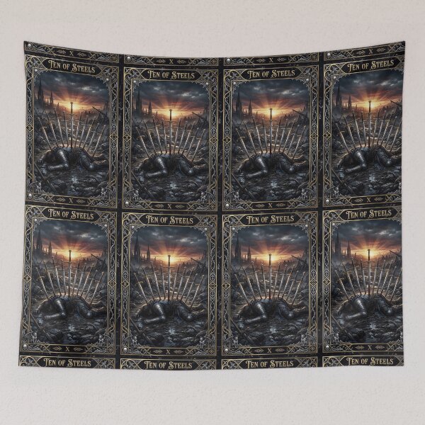 Item preview, Ten of Steels- tarot card designed and sold by Studio77-Gothic.