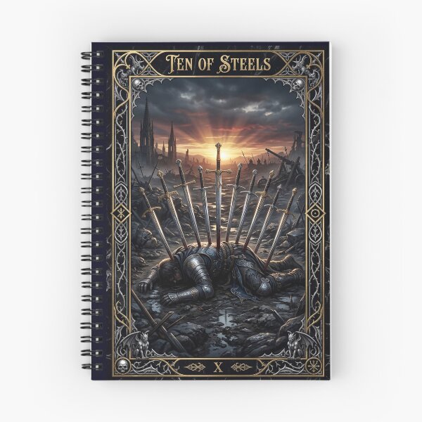 Item preview, Ten of Steels- tarot card designed and sold by Studio77-Gothic.