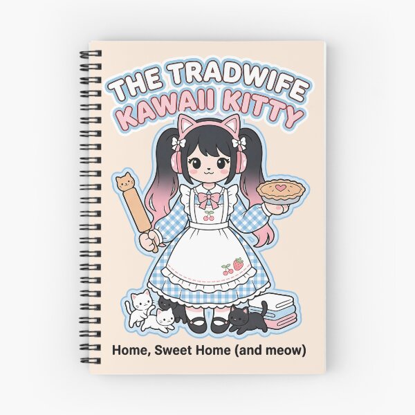 Item preview, The Tradwife Kawaii Kitty: Home Sweet Home (and meow) designed and sold by CuteKats.