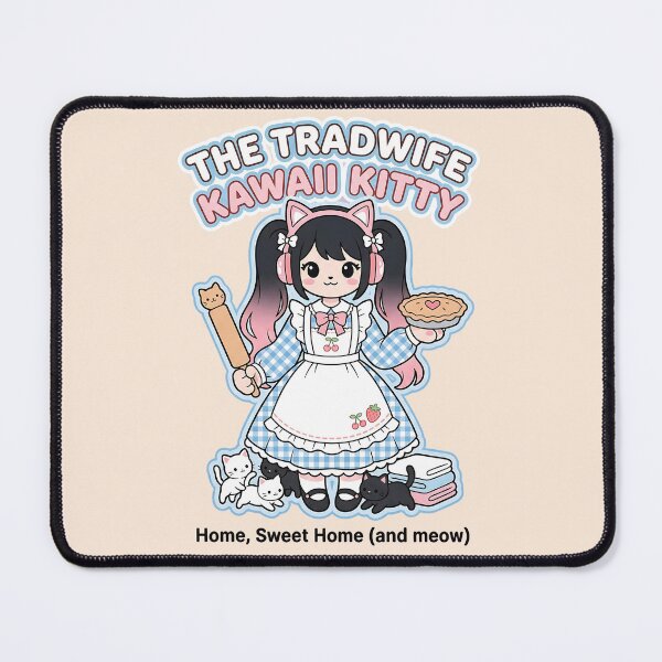 Item preview, The Tradwife Kawaii Kitty: Home Sweet Home (and meow) designed and sold by CuteKats.
