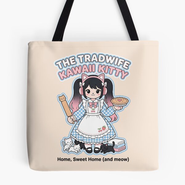 Item preview, The Tradwife Kawaii Kitty: Home Sweet Home (and meow) designed and sold by CuteKats.