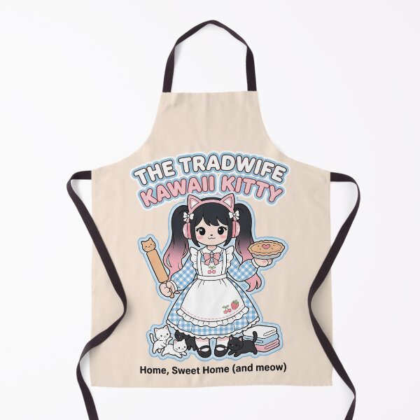 Item preview, The Tradwife Kawaii Kitty: Home Sweet Home (and meow) designed and sold by CuteKats.