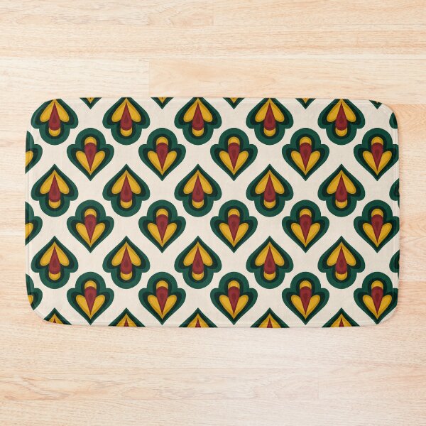 Item preview, Mid-Century Lotus- Forest Green Mustard And Rust designed and sold by artistmaria.