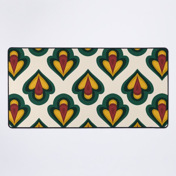 Item preview, Mid-Century Lotus- Forest Green Mustard And Rust designed and sold by artistmaria.