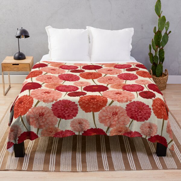 Item preview, Artistic Zinnia Print - Flower Bouquet Pattern - Gifts For Sister designed and sold by RoyalStarsPatts.