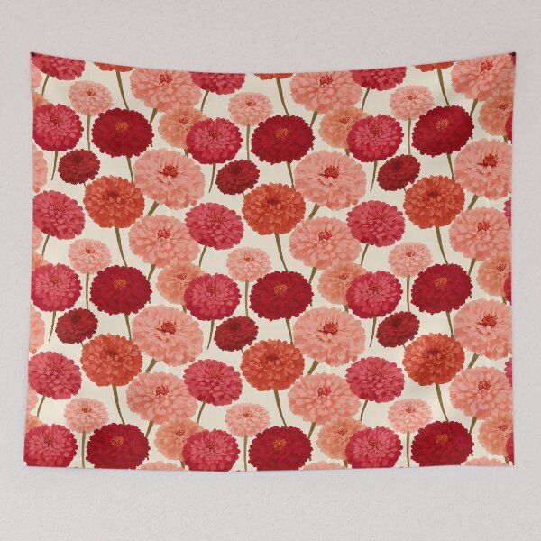 Item preview, Artistic Zinnia Print  - Flower Bouquet Pattern - Gifts For Sister designed and sold by RoyalStarsPatts.
