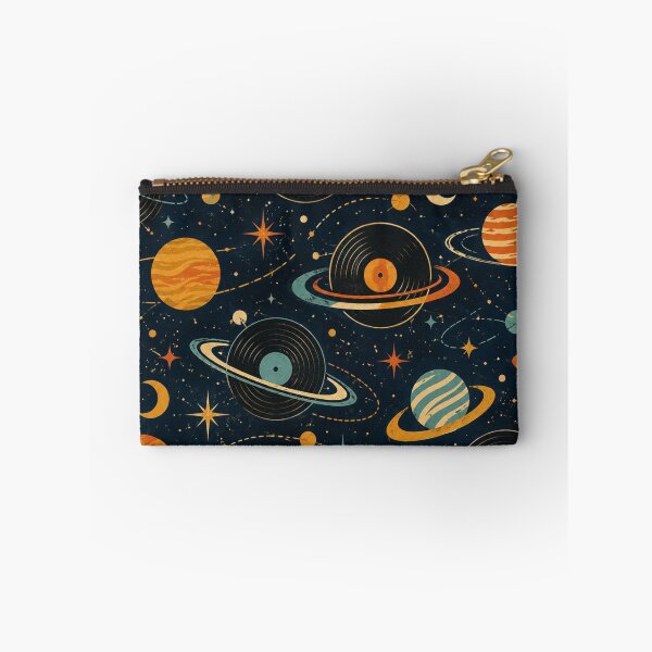 Item preview, Title: Cosmic Vinyl Retro Space Seamless Pattern designed and sold by Golden Era Studio.