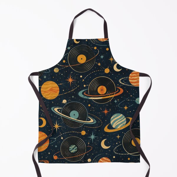 Item preview, Title: Cosmic Vinyl Retro Space Seamless Pattern designed and sold by Golden Era Studio.