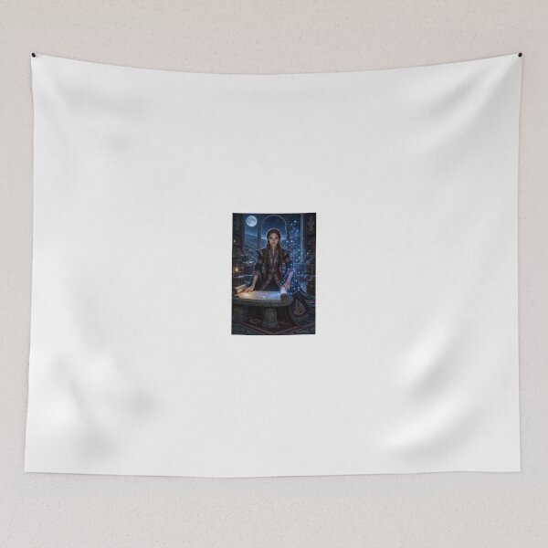 Item preview, Redhaired Mage Reading Magic Scroll designed and sold by CathryneDelamort.