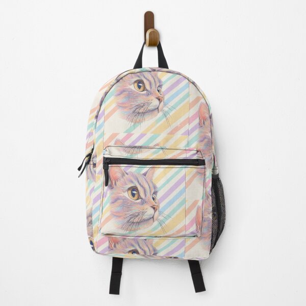 Item preview, Colorful Pastel Cat Portrait Soft Aesthetic Art designed and sold by abrar403.