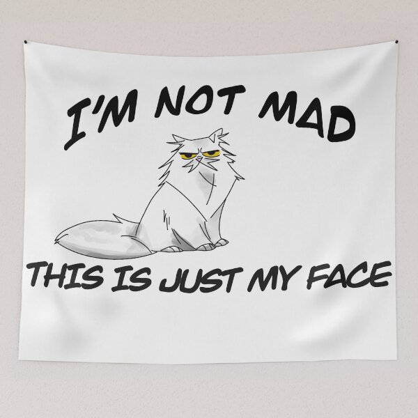 Item preview, I'm Not Mad This Is Just My Face - Funny Grumpy Cat designed and sold by fxckdraws.