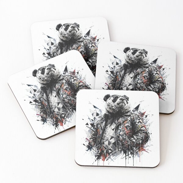 Item preview, Badass Panda With Sunglasses - Urban Biker Panda Streetwear Design designed and sold by ExpressoJungle.