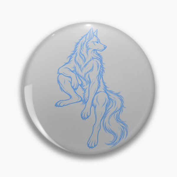 Item preview, Mystic Blue Lone Werewolf Senior Spirit Animal Aesthetic designed and sold by Yellowriversss.
